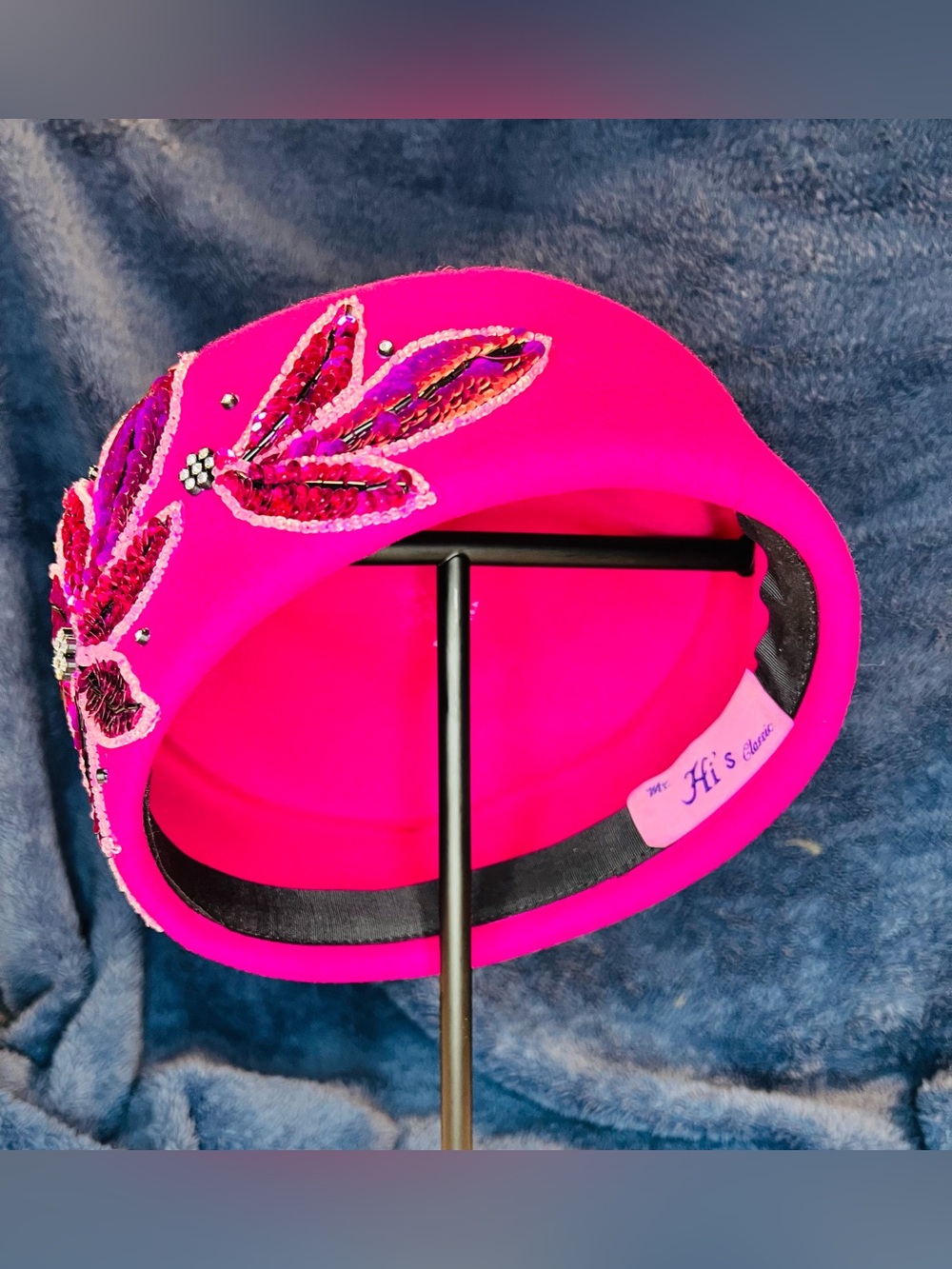 Mr. Hi’s Classic Hot Pink Wool Pillbox Hat Made in USA - Picture 2 of 11